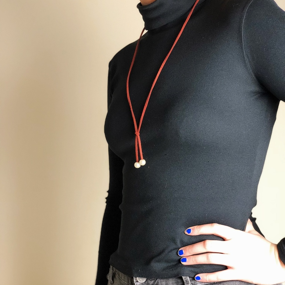 Cropped Black Turtleneck